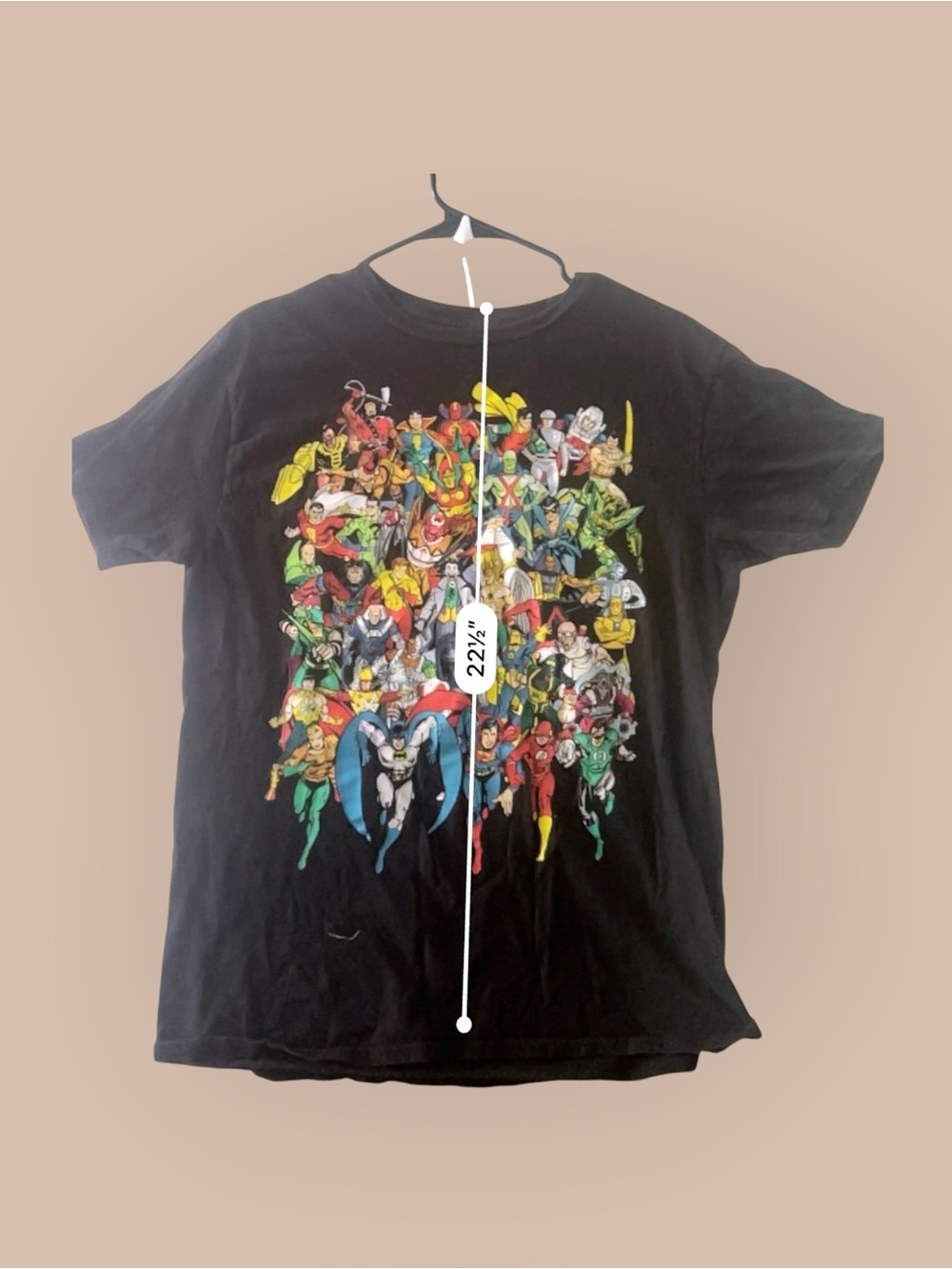 DC Comics Superheroes Graphic Tee Mens Large Batman Superman Flash 2011